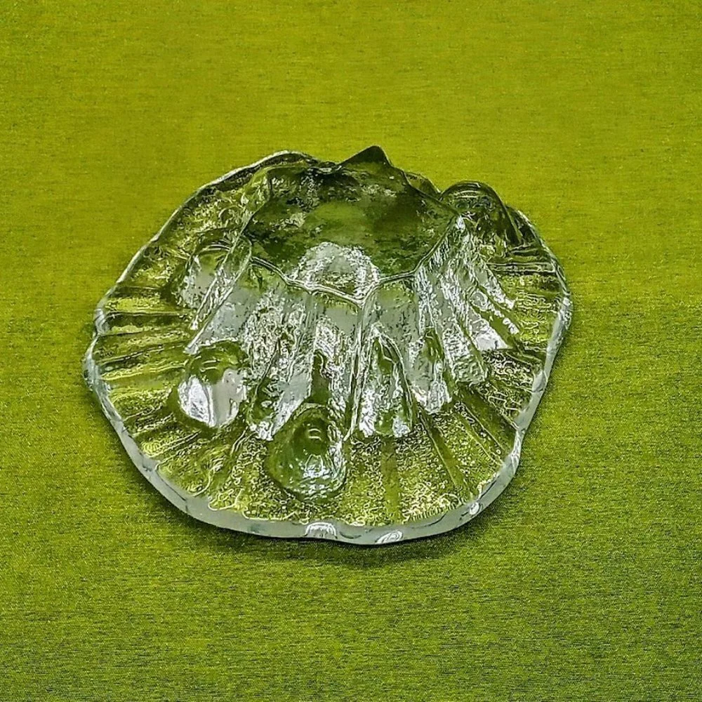 Vintage Scandinavian Art Glass Iittala Wirkkala Ice Candle Holder